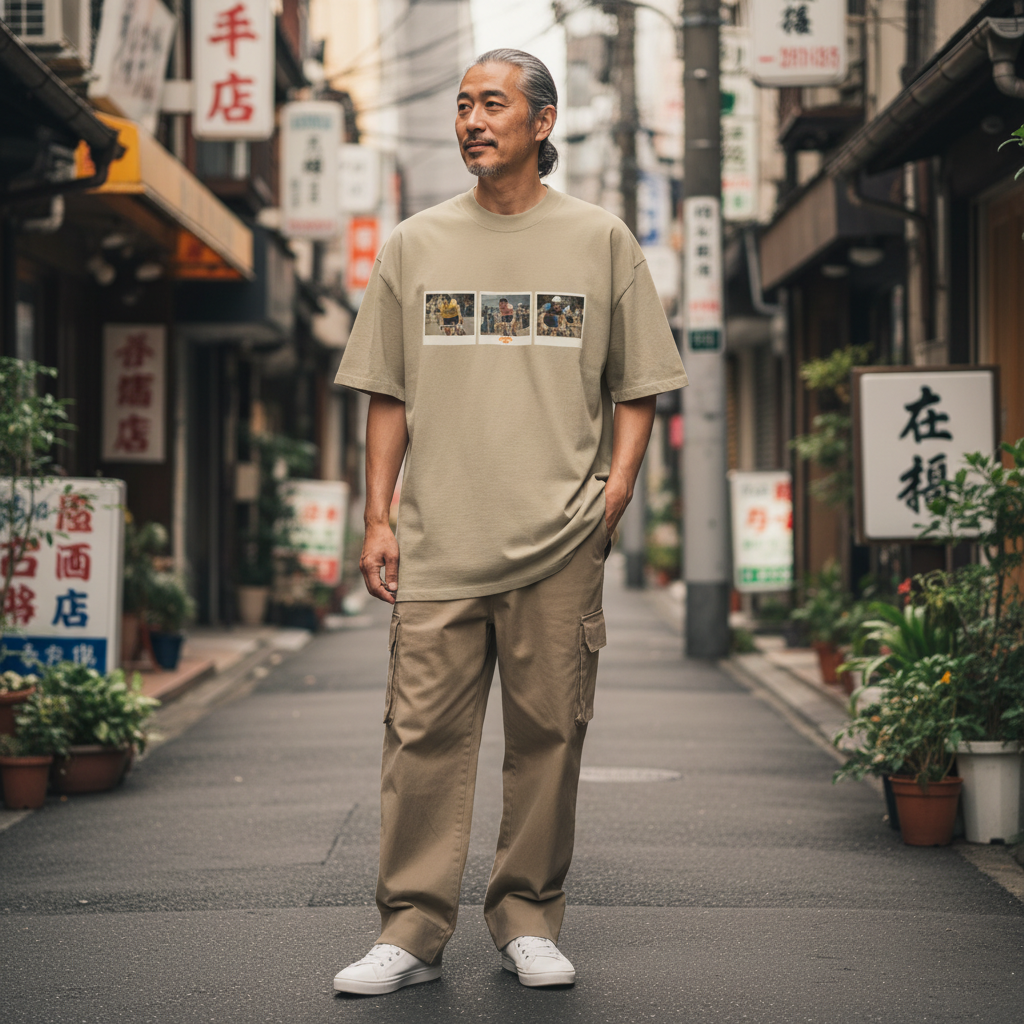 Faded Frames Co. ヴィンテージサイクリスト - Cool Old Guy with Size Reference