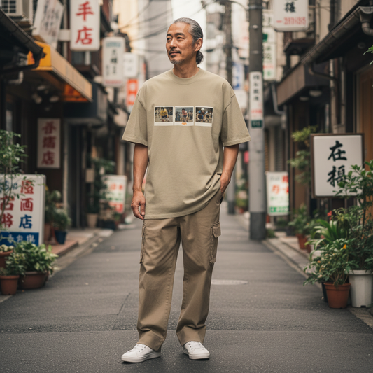 Faded Frames Co. ヴィンテージサイクリスト - Cool Old Guy with Size Reference