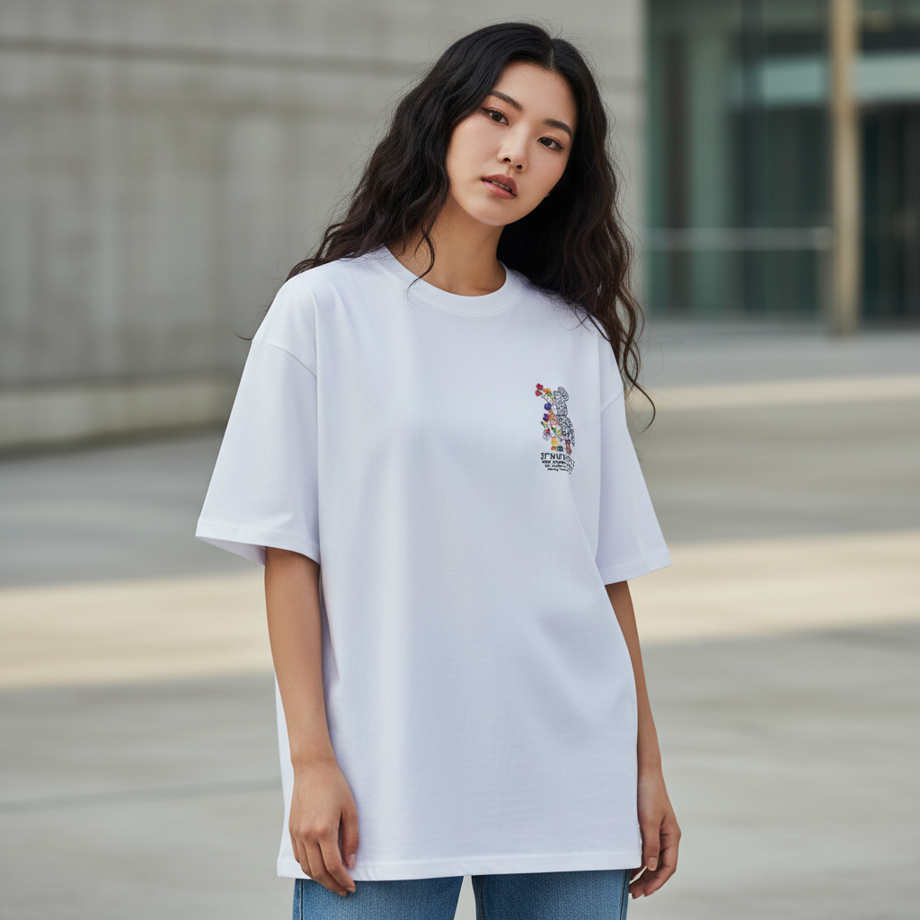 Floral Scotch Bear T-shirt - Front