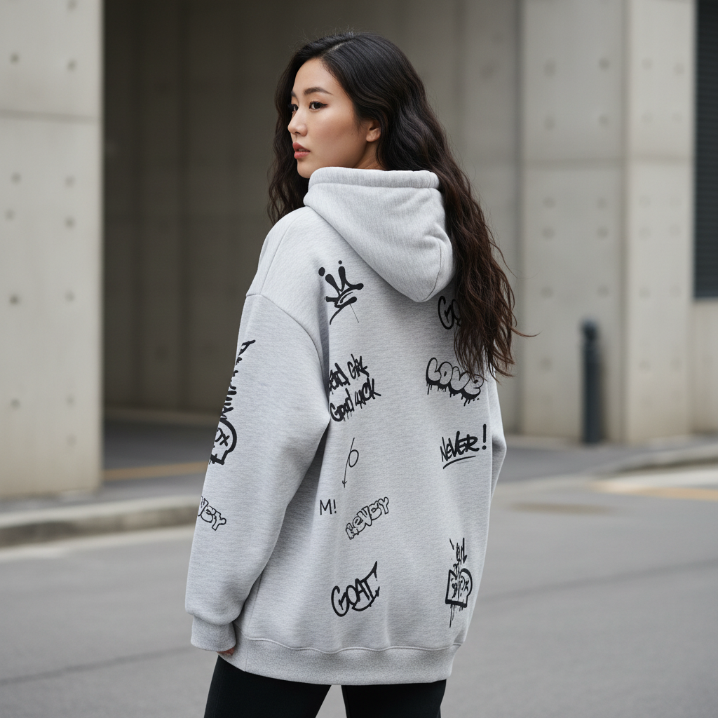 フルスクリーン グラフィティパーカー 韓国ストリート | Full Screen