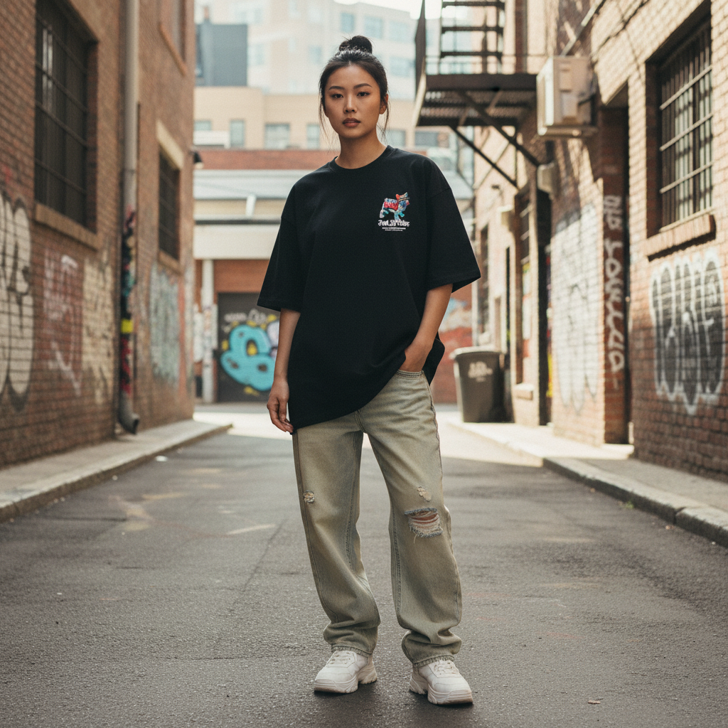 Graffiti French Bulldog T-shirt Lifestyle - Front