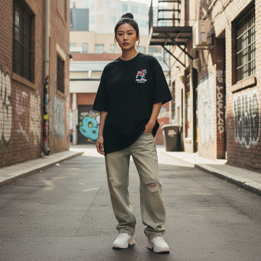 Graffiti French Bulldog T-shirt Lifestyle - Front