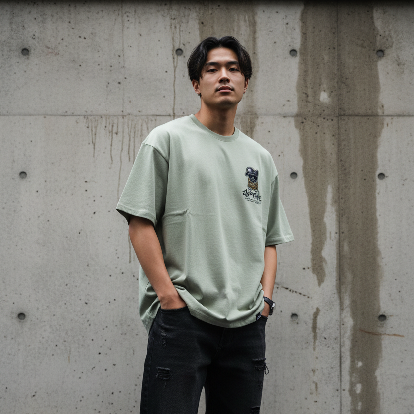 2ND ARCHIVE オーバーサイズTシャツ フロントグラフィック ライフスタイル