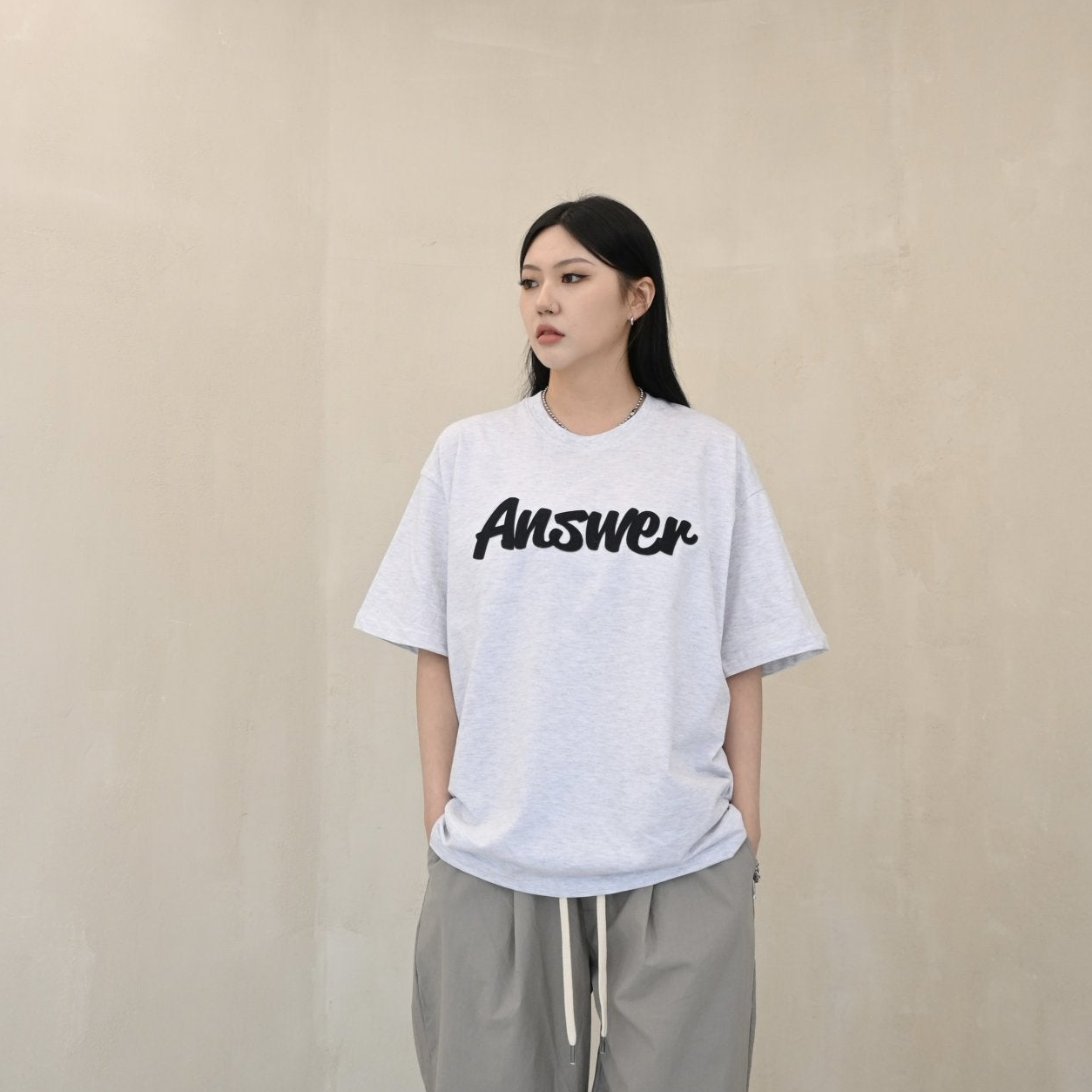 Unisex Korean t-shirt with street style and English print