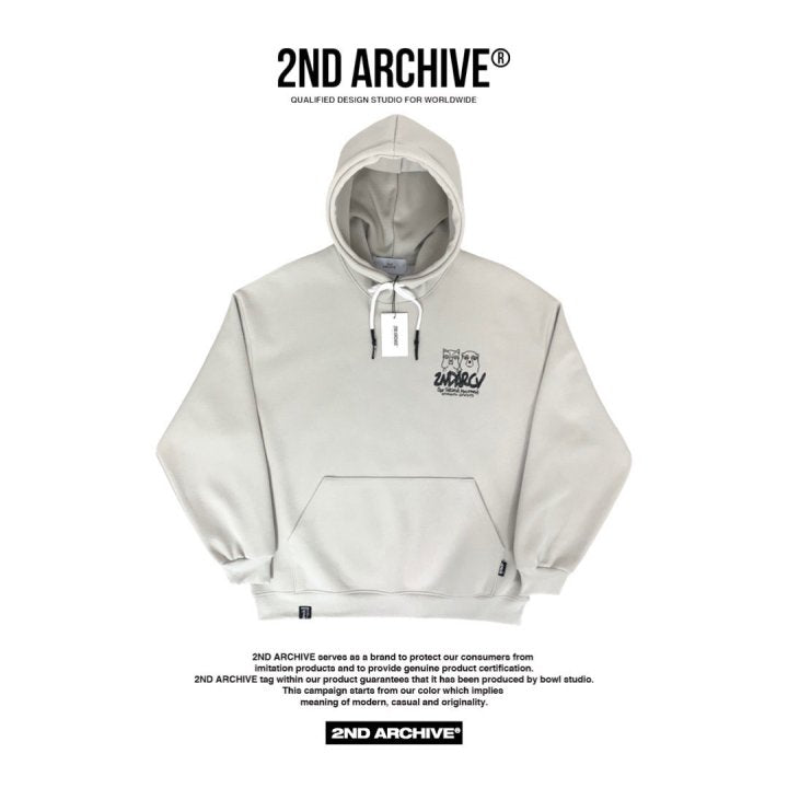 Premium hoodie with cool, minimalist design from 2nd Archive.