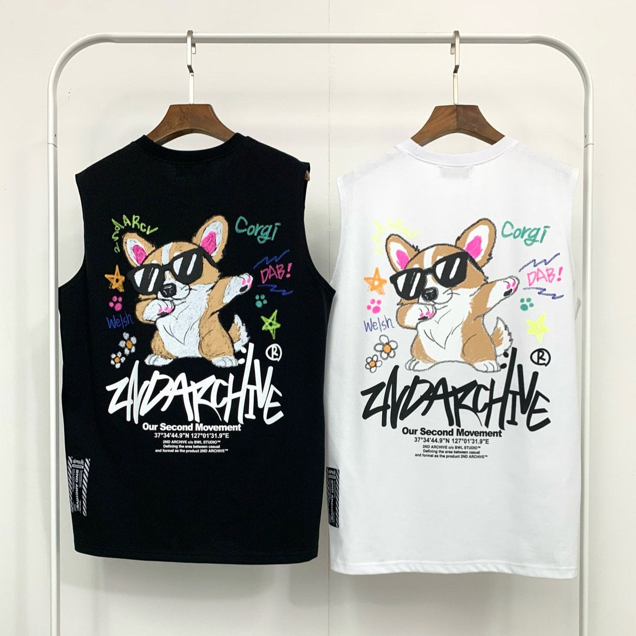 [2nd Archive] Corgi Dove Sleeveless T-shirt (SAB115)