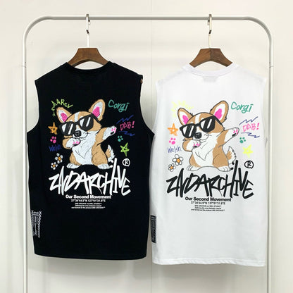 [2nd Archive] Corgi Dove Sleeveless T-shirt (SAB115)