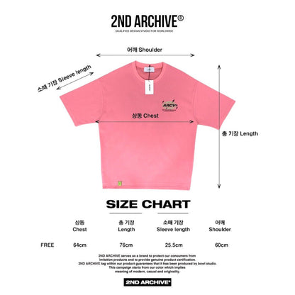 Graphic t-shirt size chart.