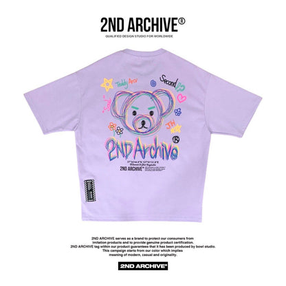 2nd Archive T-shirt with cute bear graphic.