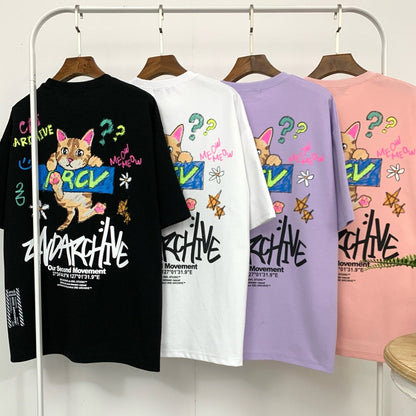 [2nd Archive] Cute Crayon Cat T-shirt (SAB127)