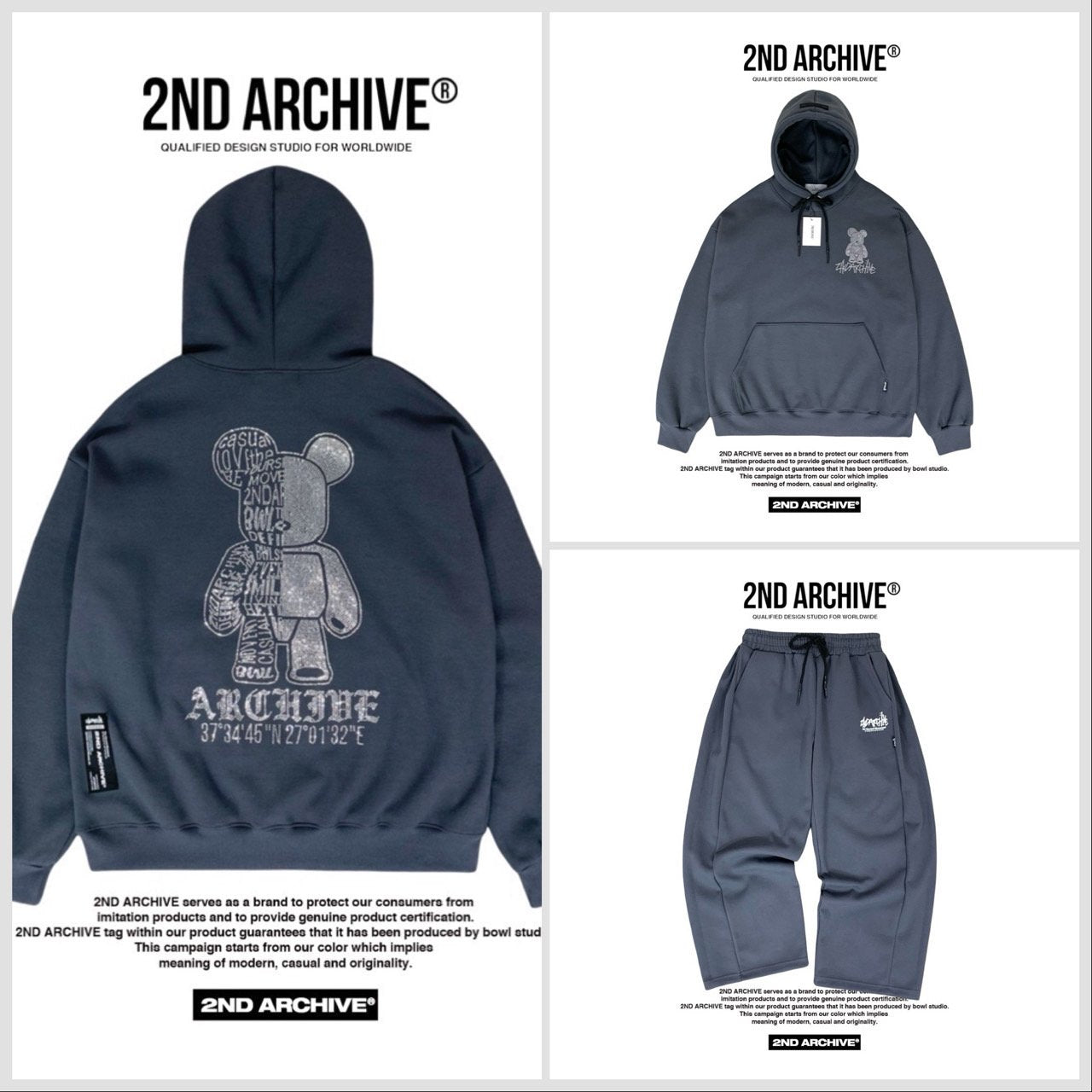 フード付きパーカーをモデルがリラックスして着こなした写真