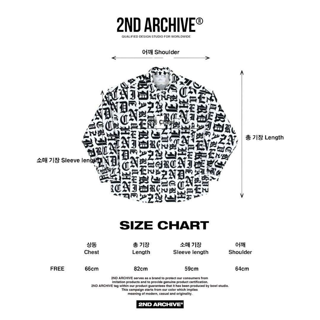 グラフィカルなレタリングが特徴の2nd Archive長袖シャツ