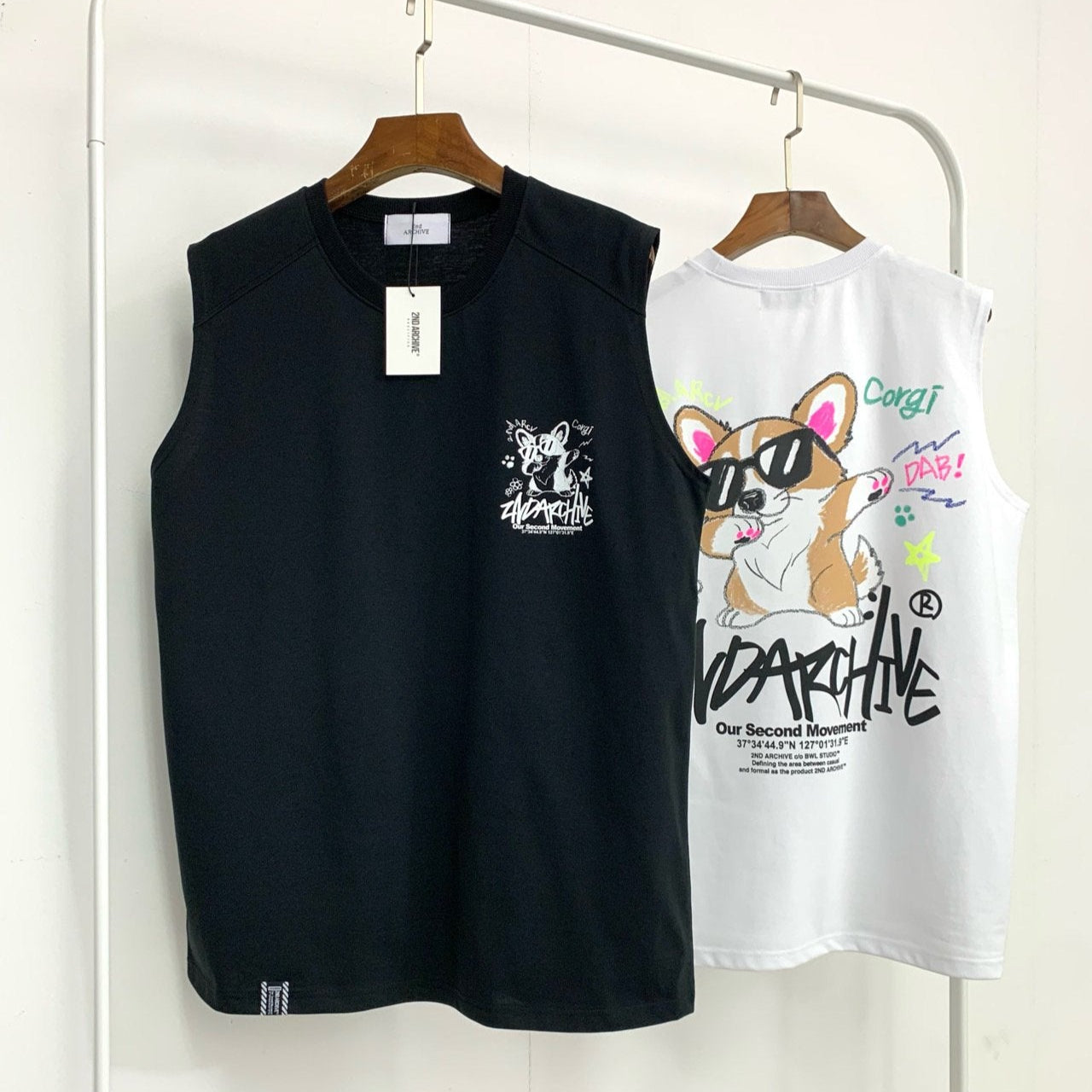 [2nd Archive] Corgi Dove Sleeveless T-shirt (SAB115)