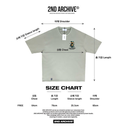 2nd Archive正規品、韓国ブランドの人気グラフィックTシャツ