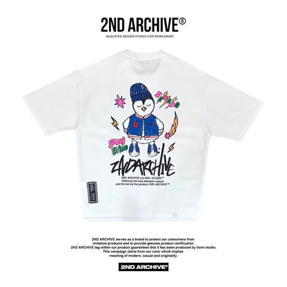 Korean cute penguin T-shirt by 2nd Archive.