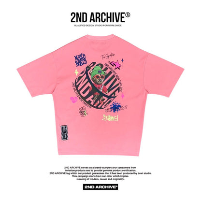 2nd Archive Urban Bear Tee - Korean Street Style