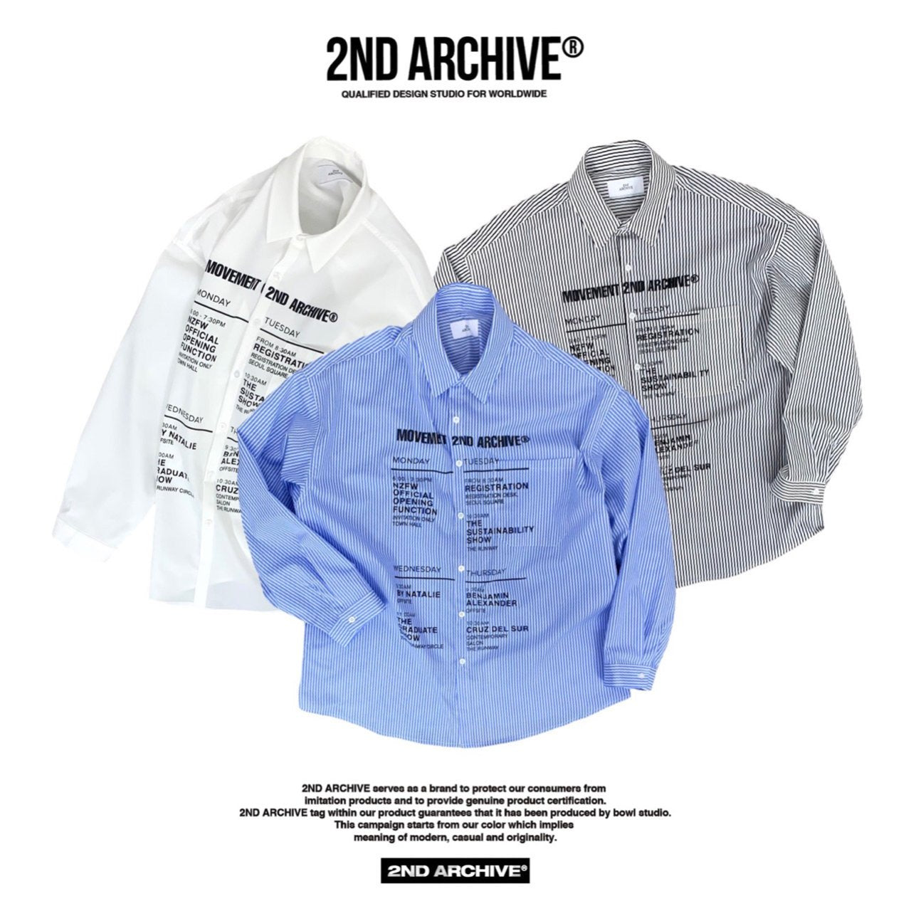 [2nd Archive] Schedule Print Shirt (SAB83)