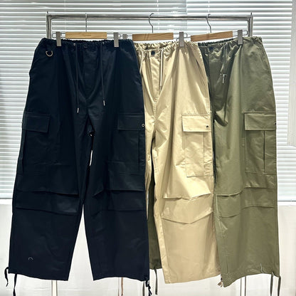 Black, Khaki, Beige balloon pants, Korean street style.