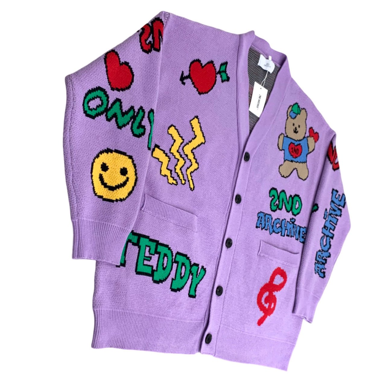 2nd Archive] テディスマイル ジャガード カーディガン Made in Korea