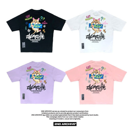 [2nd Archive] Cute Crayon Cat T-shirt (SAB127)