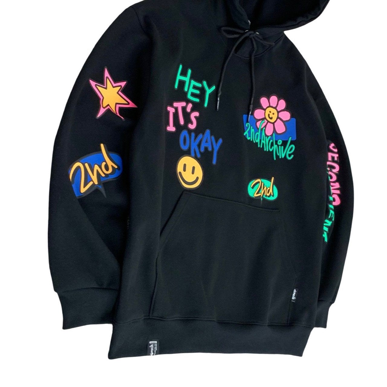 Cute and cozy smiley face graphic hoodie sweater