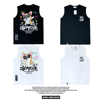 [2nd Archive] Corgi Dove Sleeveless T-shirt (SAB115)