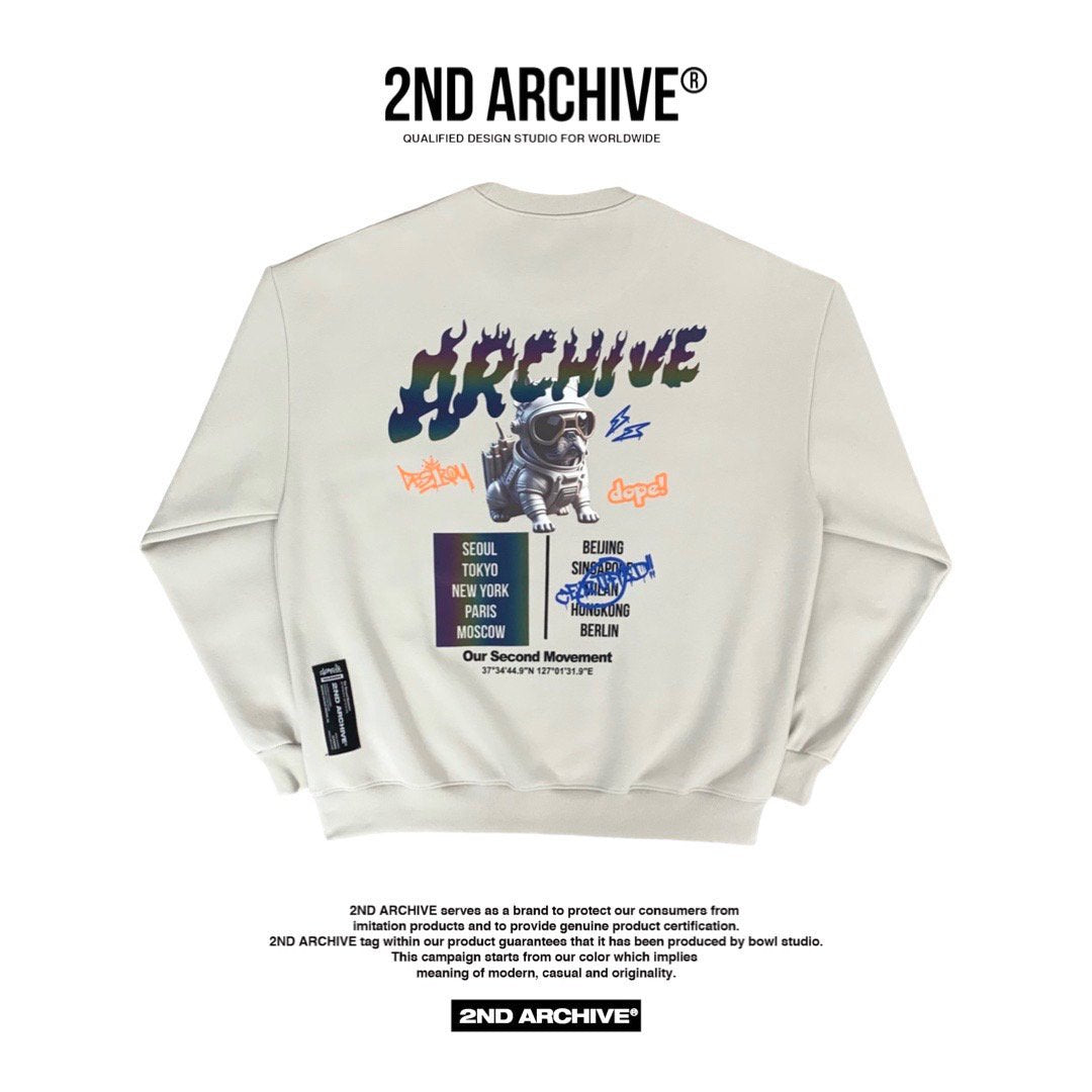 2nd Archive Korean-made sweater with unique graphic design