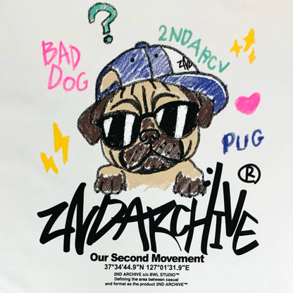 [2nd Archive]新しいパグクレヨンTシャツ(SAB145)