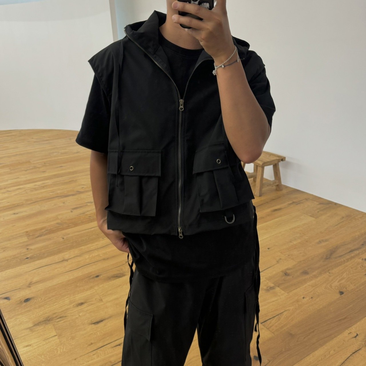 ［ By Attention］Oversized Cargo & Vest Set (BA30)