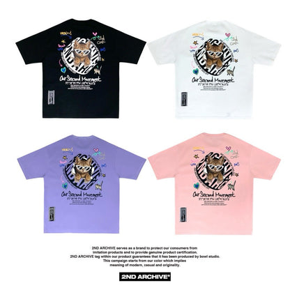 [2nd Archive]サークルロゴのクールな猫のTシャツ(SAB117)
