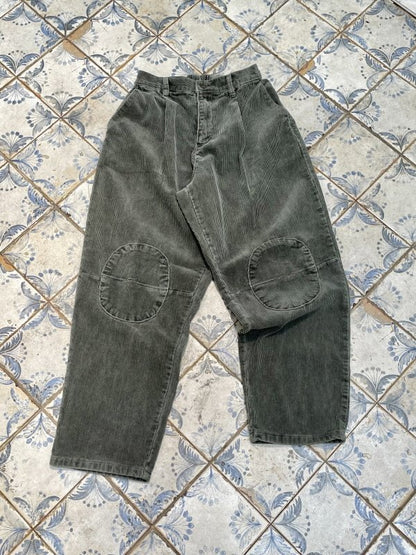 Stylish corduroy pants, vintage knee patches