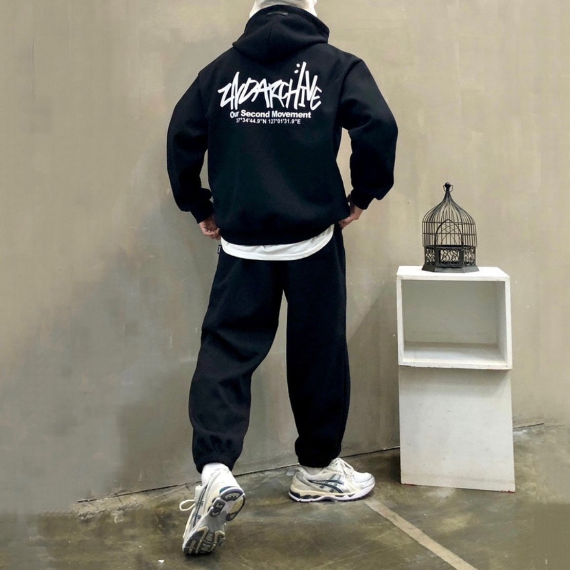 Unisex Korean hoodie with 2nd Archive signature branding