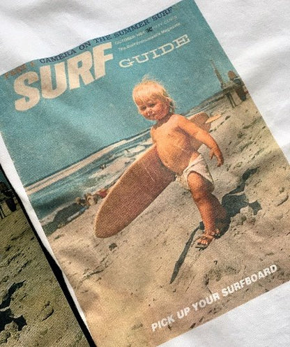 Korean surfer tee, adorable baby graphic, best seller