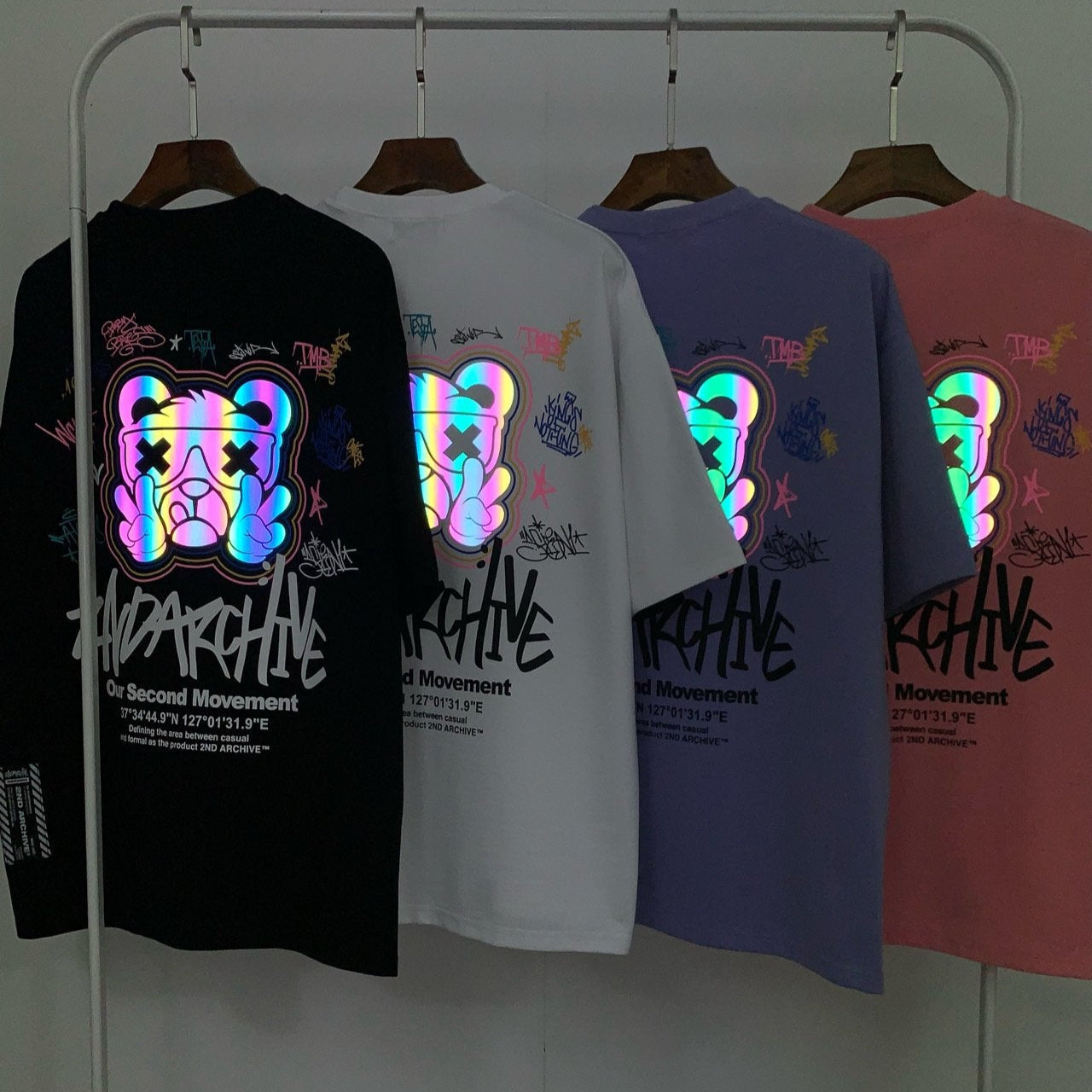 [2nd Archive]ピースベア反射Tシャツ(SAB126)