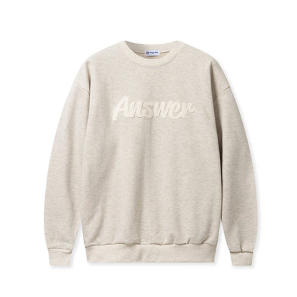 [Potato Club]  "Answer"  Embroidered  English Lettering Sweater (PTC17)