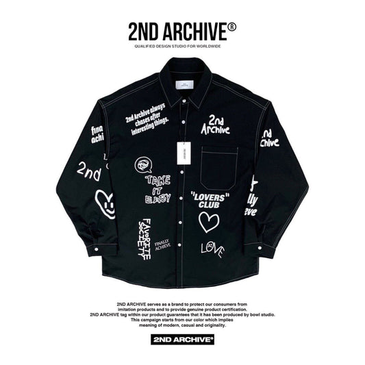 [2nd Archive] Lovers Club Print Shirt (SAB82)