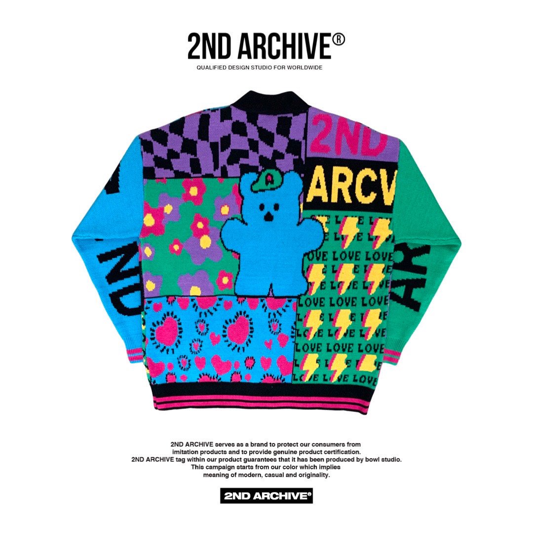 2nd Archive vibrant cardigan for layering