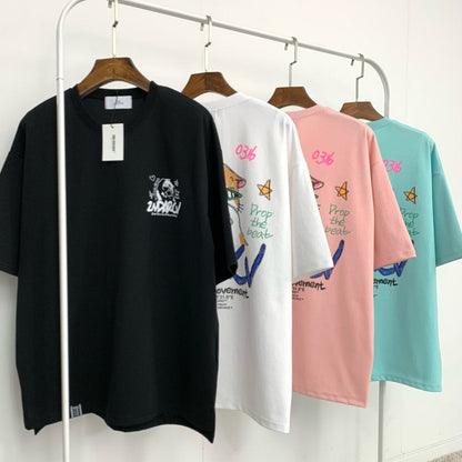 韓国ファッション通販で人気の2nd Archive DJネコTシャツ