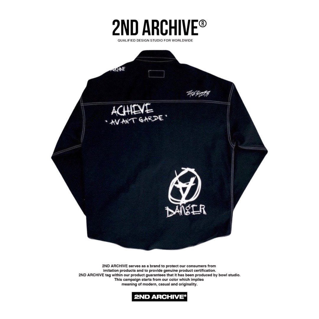 新品正規品  2nd Archive]新作 ロングスリーブ デザインプリントシャツ Made トップス