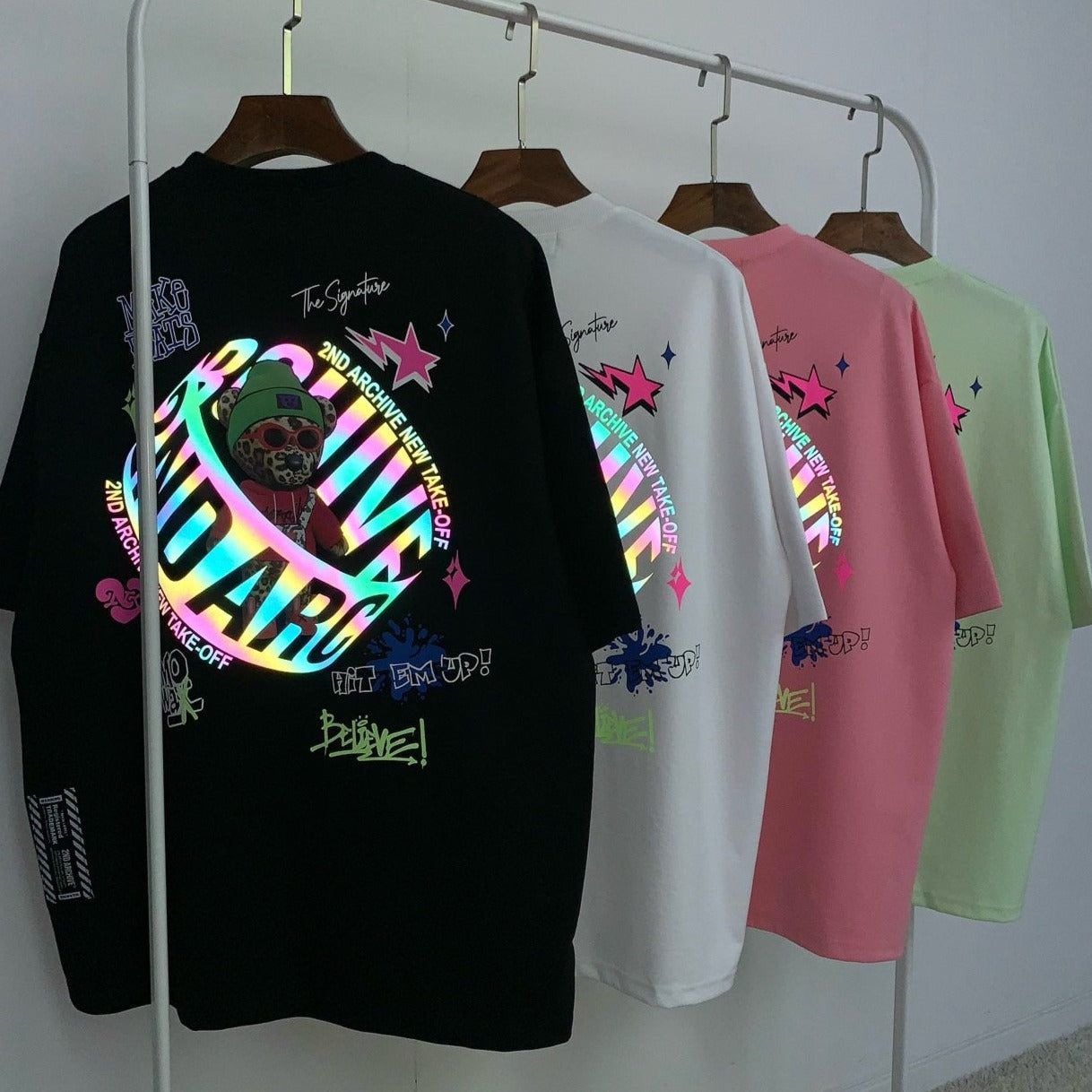 Korean Graffiti Bear Tee - 2nd Archive Style