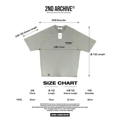 Size chart for one size fits all graphic street fashion t-shirt. 