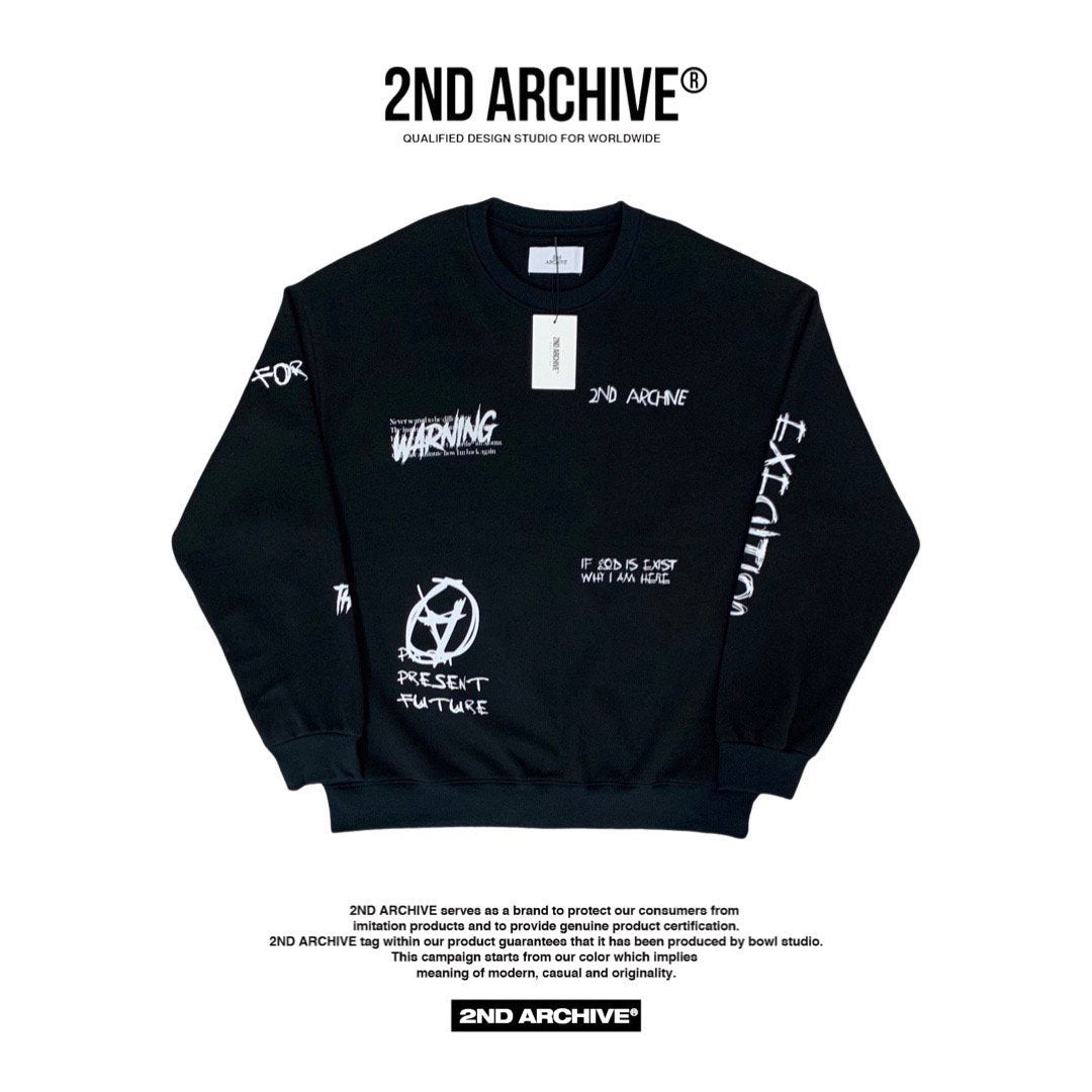 [2nd Archive] Anarchy Print Signature Sweater (SAB78)