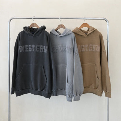 [Potato Club]  "WESTERN" Vintage Pigment Hoodie (PTC14)