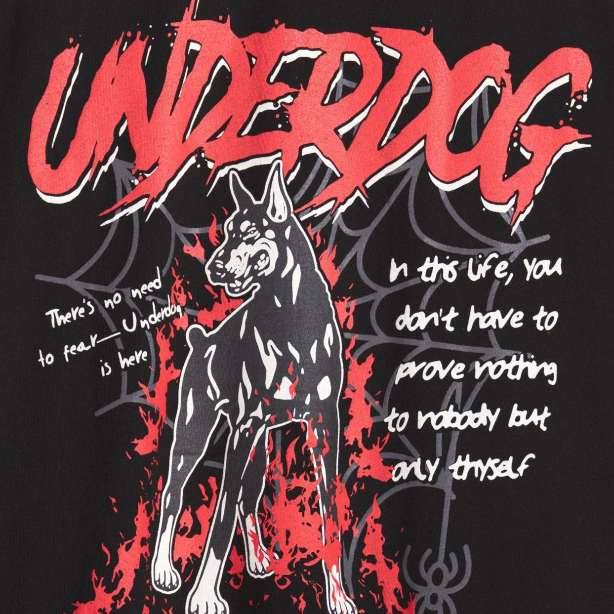 Unisex vintage T-shirt, vivid dog print, street fashion.