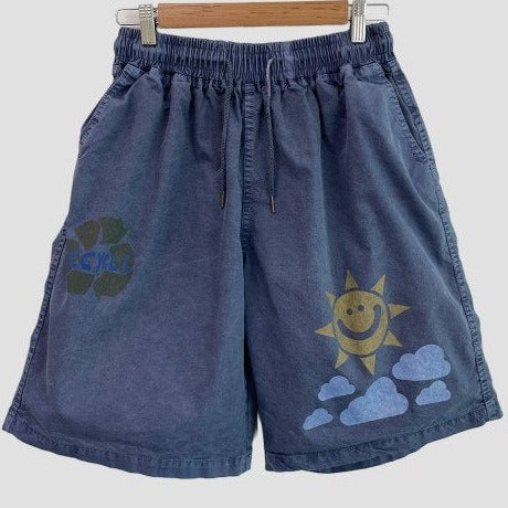 Unisex vintage shorts, cute print designs, 4 colors