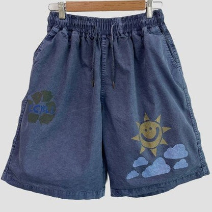 Unisex vintage shorts, cute print designs, 4 colors