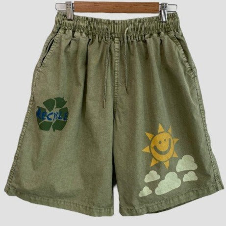 Vintage style Korean shorts, cute prints, unisex