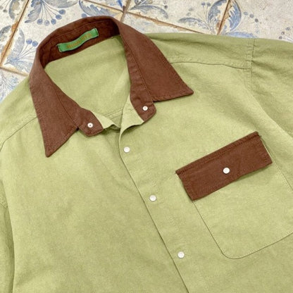 Premium vintage shirt, button-up, unisex, three colors.