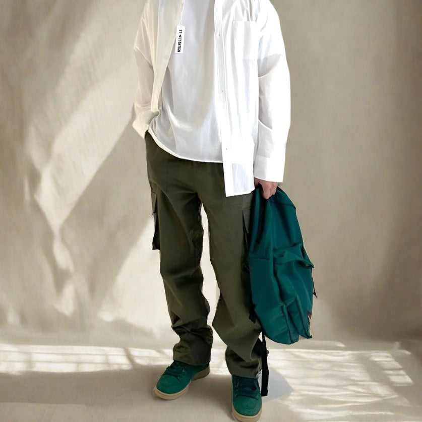 Fashionable oversized cargo pants, Korean made, 3 colors