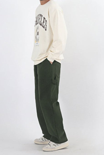 Trendy regular fit carpenter pants, Korean made.